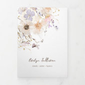 drieledige brochure voor gedroogde bloemen drieluik kaart (Cover)