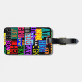 Drieletterige drieletterige luchthavencodes bagagelabel (Achterkant horizontaal)