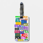 Drieletterige drieletterige luchthavencodes bagagelabel (Achterkant verticaal)