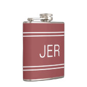 Drieletterige initialen in monogram gemerkt donker heupfles (Rechts)