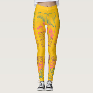 Drielijnen Design Teal Roze Paars Messenger Bag Leggings