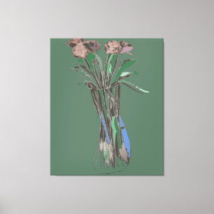 Drieluik Wall Art Imperfect Bloemen Nog steeds blo Canvas Afdruk