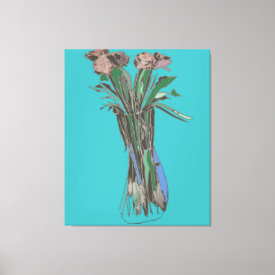 Drieluik Wall Art Imperfect Bloemen Nog steeds blo Canvas Afdruk