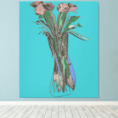 Drieluik Wall Art Imperfect Bloemen Nog steeds blo Canvas Afdruk (Insitu (Houten vloer))