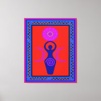 Driemaal Godin Maanfase Canvas Print