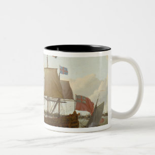 Driemaands 'Britannia' in Rotterdam, 1698 Tweekleurige Koffiemok