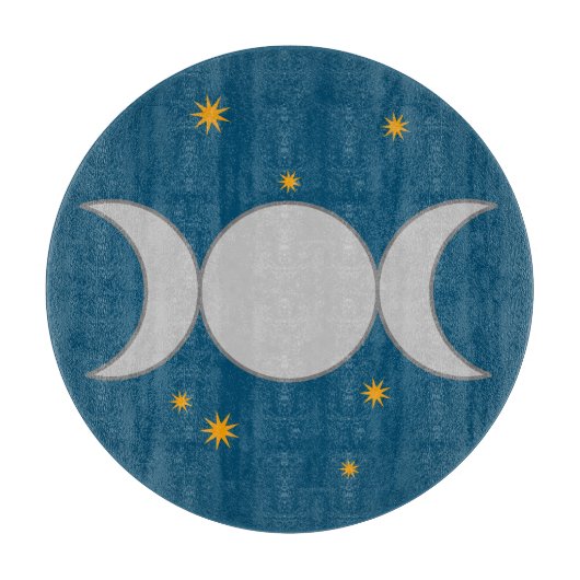 Driemaansmaan Snijplank (Voorkant)