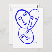 driemaskers briefkaart (Voorkant / Achterkant)