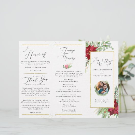 Driepanelenprogramma voor kerstfeestdagen (Staand voorkant)