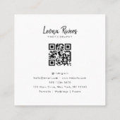 Drieportret QR Code Fotograaf Visitekaartje (Achterkant)