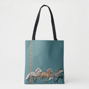 Drietal IJslandse paarden Tote Bag