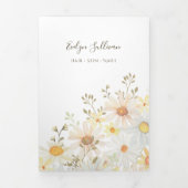 Drievoudig brochure over Daisies Drieluik Kaart (Cover)