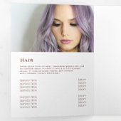 Drievoudig brochure voor roze marmerontwerp drieluik kaart (Binnenzijde eerst)