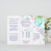 Drievoudig brochure voor zeepbellen - Papierblad (Staand voorkant)