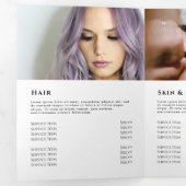 Drievoudig brochure voor zwartmarmerontwerp drieluik kaart (Binnenzijde eerst)