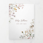 Drievoudig brochure Wilde bloemen Drieluik Kaart (Cover)