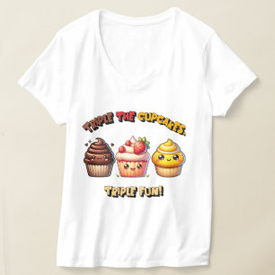 Drievoudig de cupcakes, drievoudig plezier! t-shirt