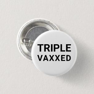 Drievoudig gevaxxed zwart wit, eenvoudige moderne ronde button 3,2 cm