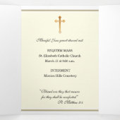 Drievoudig Guadalupe-Rozen katholieke begrafenis M Drieluik Kaart (Binnenkant midden)