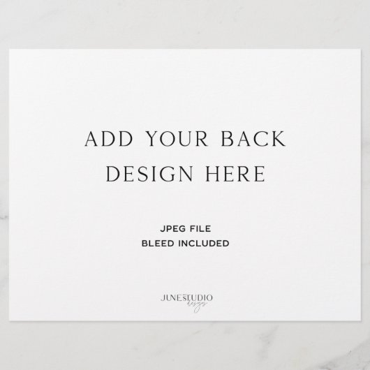 Drievoudig huwelijksprogramma 8.5x11" (Achterkant)