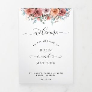 Drievoudig huwelijksprogramma en Waterverf Tijdlij Drieluik Kaart