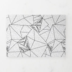 Drievoudig Letter Fold Card Drieluik Kaart