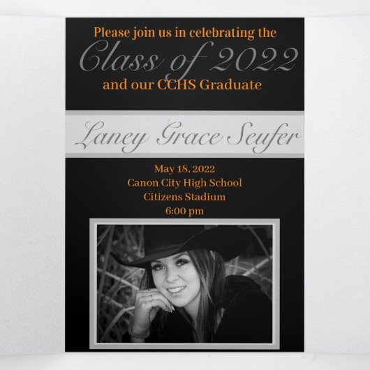 Drievoudig letterlijk Vold Uitnodiging (Binnenkant midden)