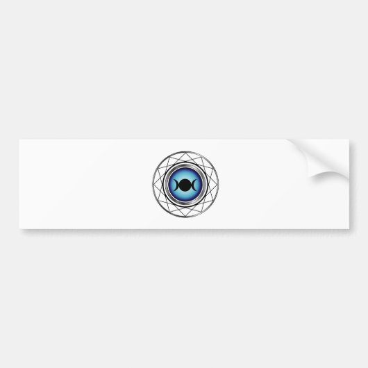 Drievoudig maansymbool bumpersticker (Voorkant)