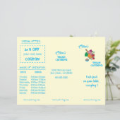 Drievoudig menu Restaurant Brochure met Coupon (Staand voorkant)