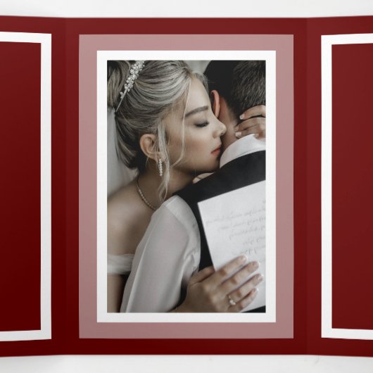 Drievoudig programma Burgundy - Letter Fold (Binnenkant midden)