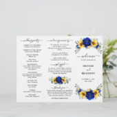 Drievoudig programma voor Royal Blue Sunflower Wed (Staand voorkant)