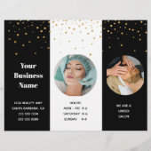 Drievoudig Salon Spa Professional Price List Flyer (Achterkant)