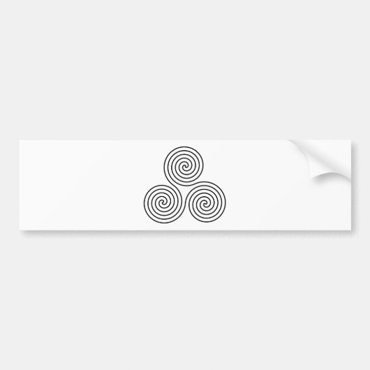 Drievoudig spiraalsymbool bumpersticker (Voorkant)