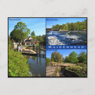 Drievoudig uitzicht briefkaart van Maidenhead