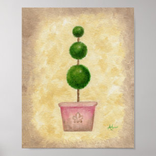 Drievoudig Wereldbol Topiary art print