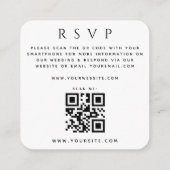 Drievoudige Arch Photo QR Code Online Weddenschap  Informatiekaartje (Achterkant)