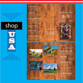 Drievoudige brochure Rustic Cherry