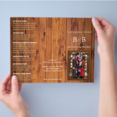 Drievoudige brochure Rustic Cherry (Hand)
