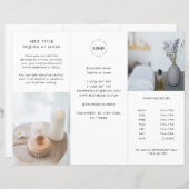 Drievoudige brochure voor aangepaste zakelijke Log (Voorkant / Achterkant)