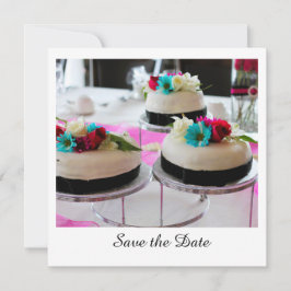 Drievoudige cake save the date