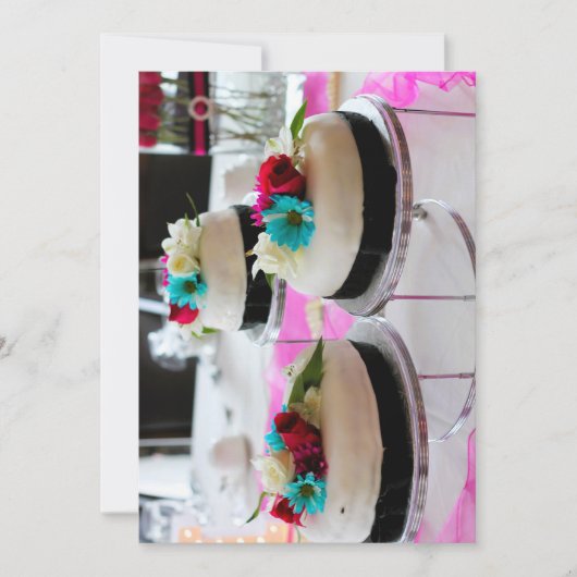 Drievoudige cake uitnodiging (Voorkant)