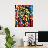 DRIEVOUDIGE CANDY FLIPPED POSTER (Thuiskantoor)