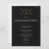 Drievoudige Godin Wiccan Maan Zwart Handfast Twee Kaart (Voorkant)