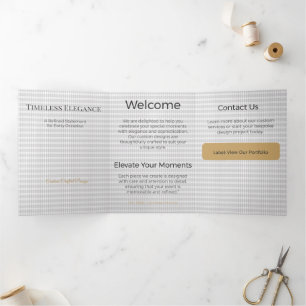 Drievoudige kaart Minimalistisch Elegant Neutraal