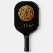 Drievoudige Keltische Knoop Swirl Mandala Geperson Pickleball Paddle (Voorkant)