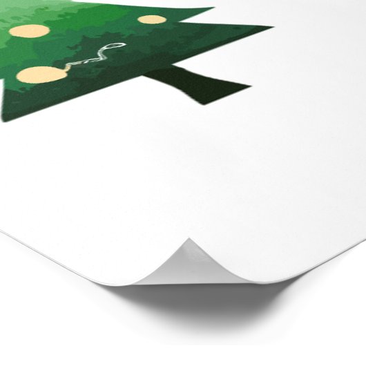 drievoudige kerstboom poster (Hoek)