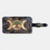 Drievoudige Maan levensboom Bagagelabel (Achterkant horizontaal)