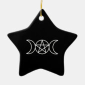 Drievoudige maan pentakel godin keramisch ornament (Voorkant)