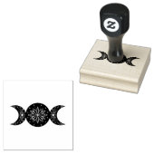 Drievoudige maan rubberen stempel (Gestempeld)