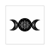 Drievoudige maan rubberen stempel (Afrduk)